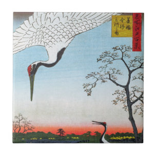 Utagawa Hiroshige - Minowa, Kanasugi, Mikawashima