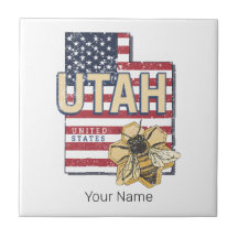 Utah Bee Estados Unidos Retro Map Vintage EUA