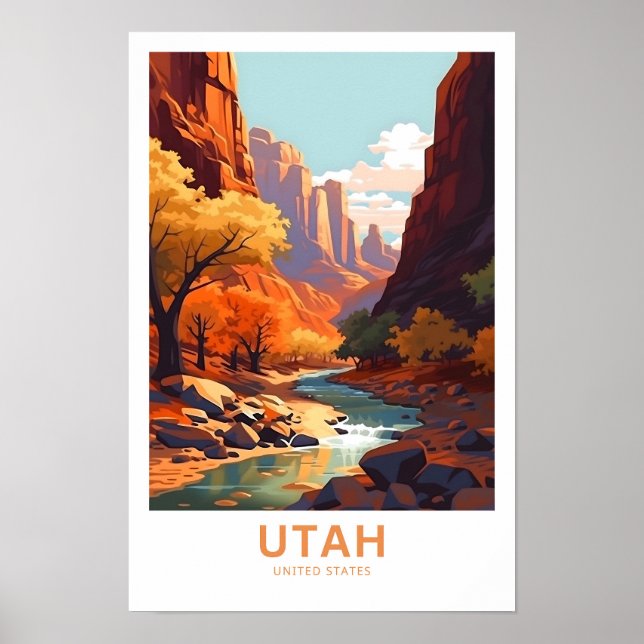 Utah EUA Viagem Impressão (Frente)