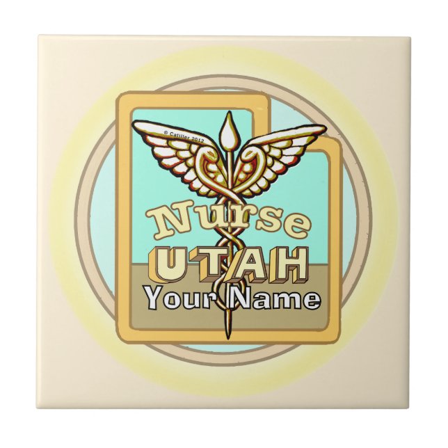 Utah Nurse Caduceus Tile (Frente)