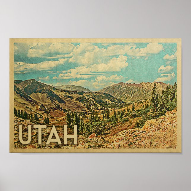 Utah Vintage Travel Poster (Frente)