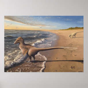 Utahraptor no impressão do alvorecer
