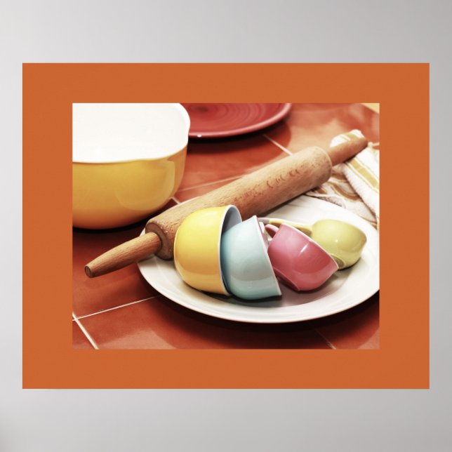 Utensílios de cozinha com Poster de vida contínua (Frente)