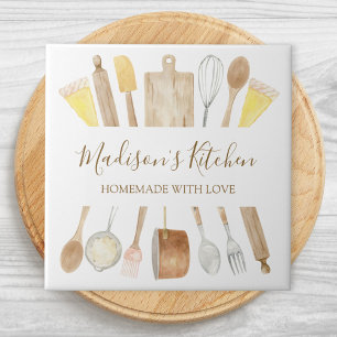 Utensílios de Cozinha Personalizados Aquarela