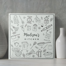 Utensílios de Cozinha Personalizados Desenhados à 