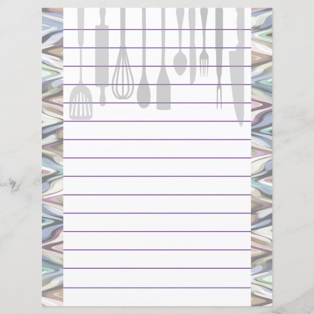 Utensílios de Cozinha Retrô Zigzag Chevron (Frente)