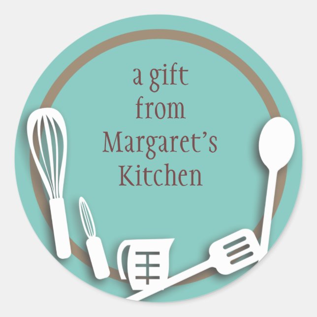 utensílios de cozinhar da cozinha dos adesivos da  (Frente)