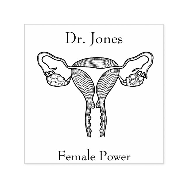 Útero, Carimbo De Borracha Autopicante Para Órgãos (Design)