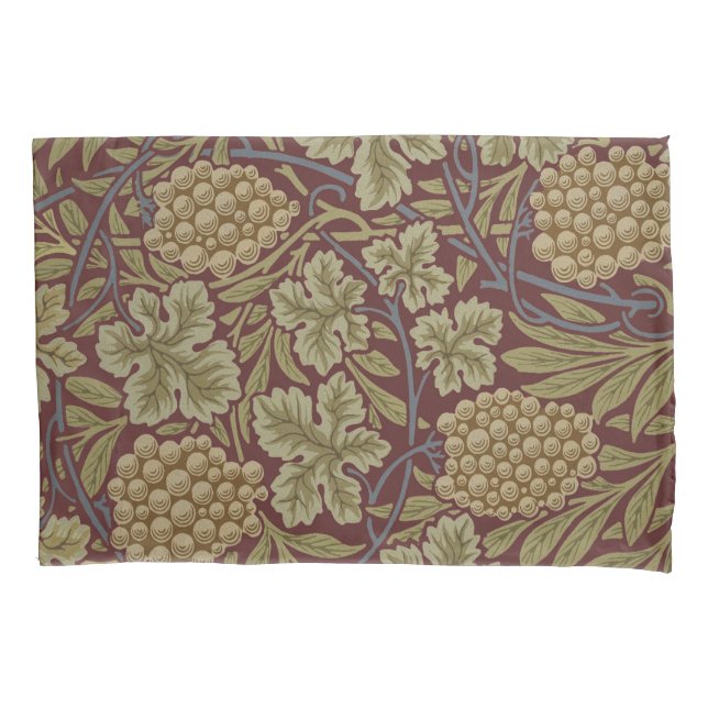 Uva de Videira de William Morris Vermelho Verde Ar (Frente)
