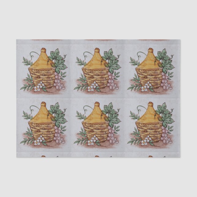 uva vinho frasco papel (Frente )