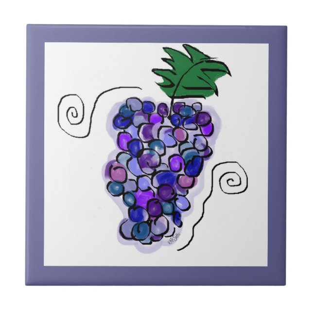 Uvas Desenhadas À Mão Do Computador (Frente)