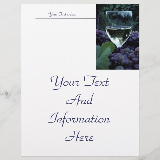 Uvas E Cabeça De Letra De Vinho (Frente)