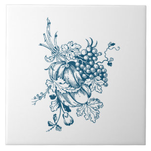 Uvas e Fruta azuis e brancas