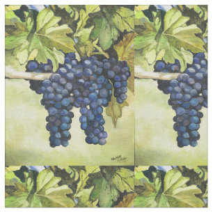 Uvas no tecido da arte da videira