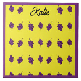 Uvas roxas personalizadas amarelas