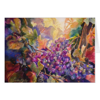 Uvas Sunlit que incandescem cartão vazio original