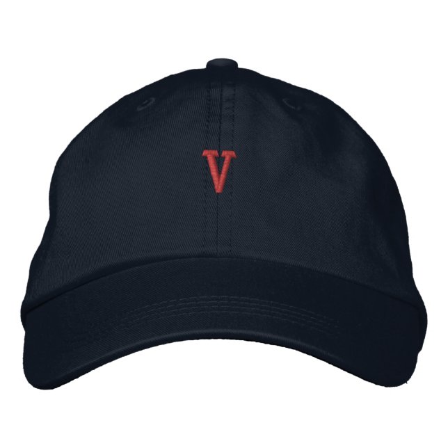 V Boné Azul Marítimo Inicial Navy Ajustável (Frente)