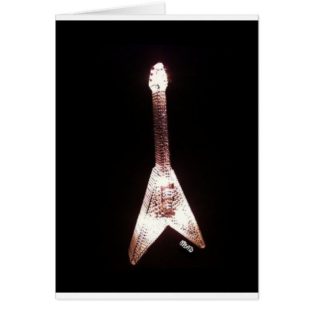 V cartão da guitarra (Frente)