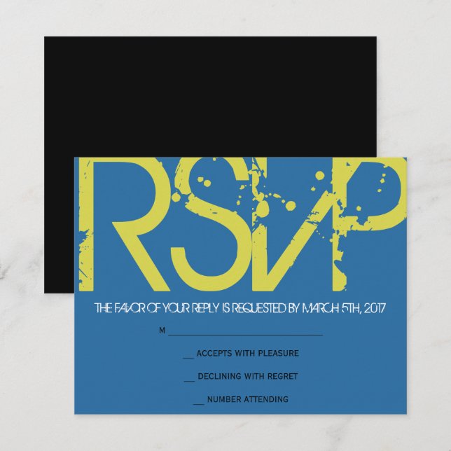 V Convite de Bar Inicial Bat Mitzvah (Frente/Verso)