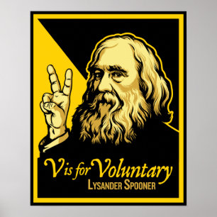 V é para Voluntário Lysander Spooner Impressão