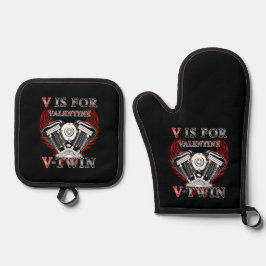 V is for Valentine, V-Twin Motorcycle. Biker