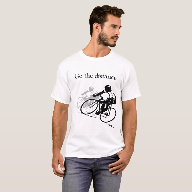 Vá a camiseta de bicicleta à distância (Frente Completa)