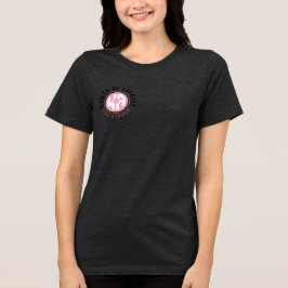 "Vá com o rosa" Meninas Negra T-Shirt
