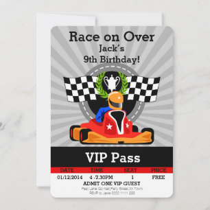 VÁ CONVITE DE Aniversário DO KART!