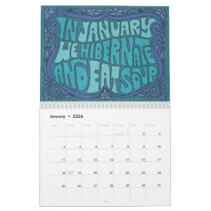 Vá em Frente! Calendário de Letreiros Groovy