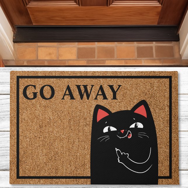 Vá Embora Gato do Dedo do Meio Tapete de Entrada E (Criador carregado)