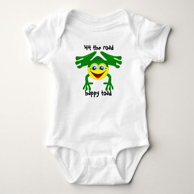 "Vá embora, sapo feliz" Camiseta Infantil (Frente)