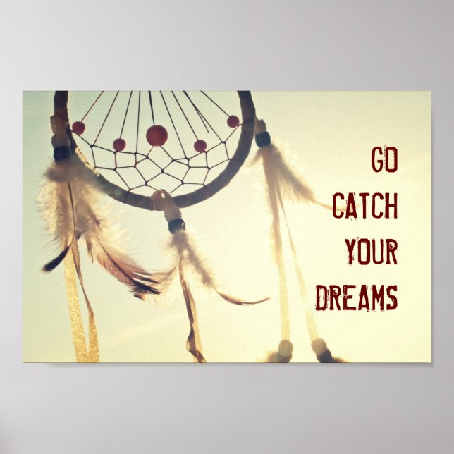 VÁ PEGAR SEUS SONHOS Dreamcatcher Poster (Frente)