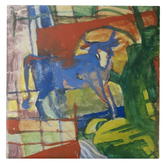 Vaca azul, 1914 (tempera no papel) (Frente)