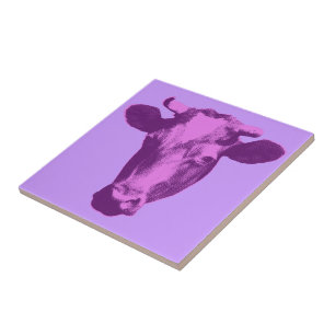 Vaca cor-de-rosa & roxa do pop art
