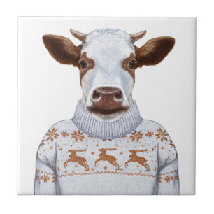Vaca da camisola do Natal