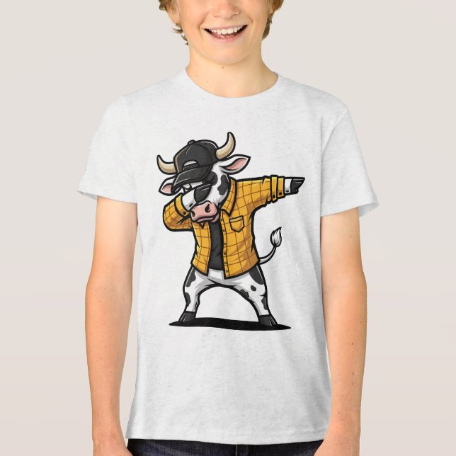 Vaca Dabbing Engraçada Fofa Dança Dab (Frente)