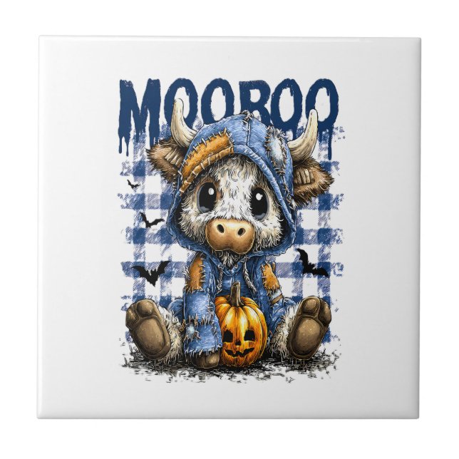 Vaca das Terras Altas Assustadora do Halloween (Frente)