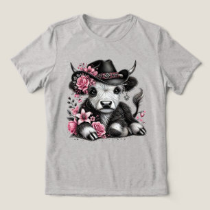 Vaca das Terras Altas com Chapéu Floral