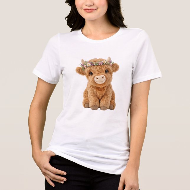 Vaca das Terras Altas com Coroa de Flores Silvestr (Frente)