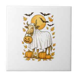 Vaca das Terras Altas de Halloween em Fantasia de