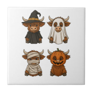 Vaca das Terras Altas do Halloween Engraçado do Ou