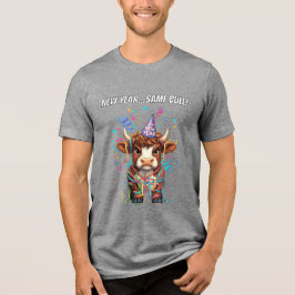 Vaca das Terras Altas Mal-Humorada Ano Novo Engraç