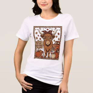 Vaca das Terras Altas Olá Outono Desenho de Gravur