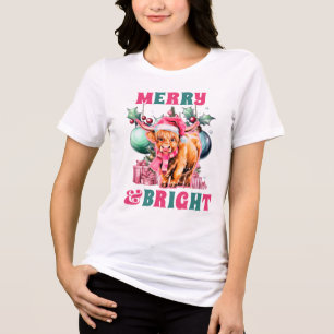 Vaca das Terras de Natal Rosa feliz e Brilhante