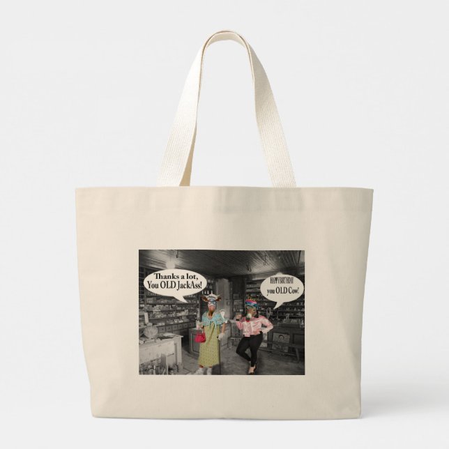 vaca de aniversário feliz e jumbo bolsa (Verso)