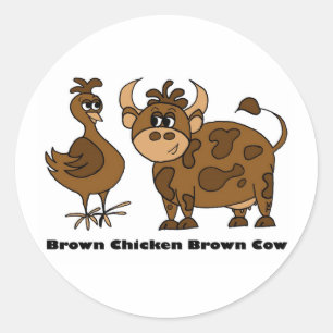 Vaca de Brown da galinha de Brown - etiqueta
