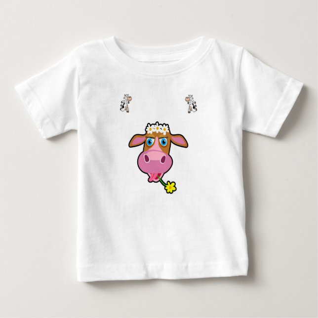 Vaca de Camiseta Bebê (Frente)
