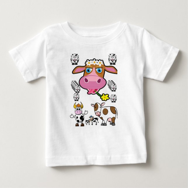Vaca de Camiseta Bebê (Frente)
