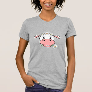 Vaca de desenho animado fofo   Camiseta de animal 