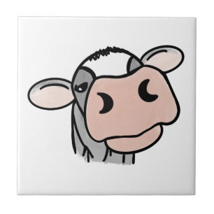 vaca de desenho animado preto branco rosa beijo ci